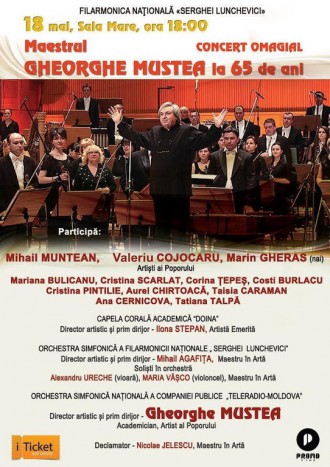 Concert omagial: 'Maestrul Gheorghe Mustea la 65 de ani'
