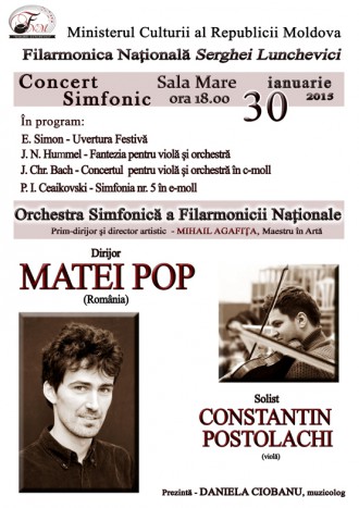 Concert Simfonic cu Matei Pop şi Constantin Postolachi