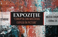 Выставка картин, посвященная коррупции в Молдове