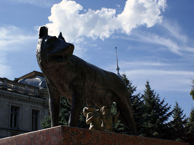 Monument to the famous she-wolf "Lupa Capitolina" 7425