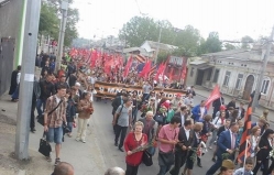 Communists and socialists have organized marches at the memorial "Eternity".