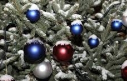 Christmas tree and decorations are beeing removed from the central square of the city