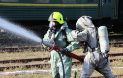 Пожар на локомотиве поезда Унгены-Кишинев