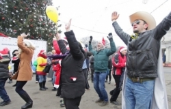 In the center of the capital there has been a New Year carnival race